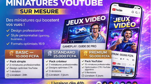 Miniatures YouTube & Réseaux Sociaux Ultra-Click (CTR élevé)