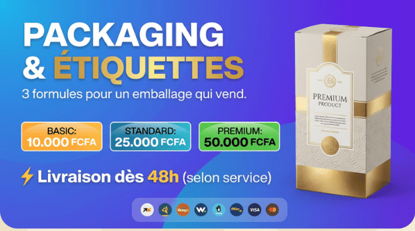Design Packaging & Étiquettes Professionnelles (Produit & Marque)