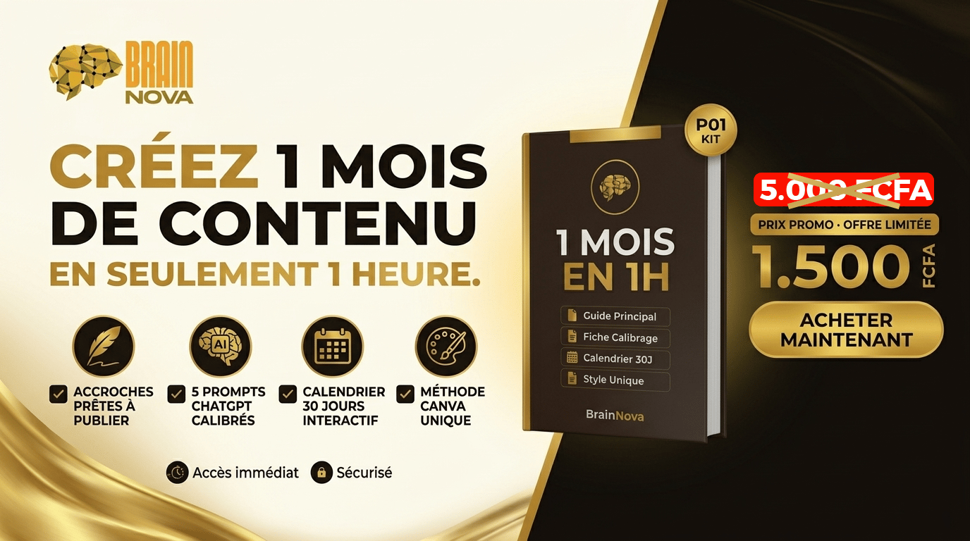 Kit  30 Jours de Contenu en 1 Heure – BrainNova