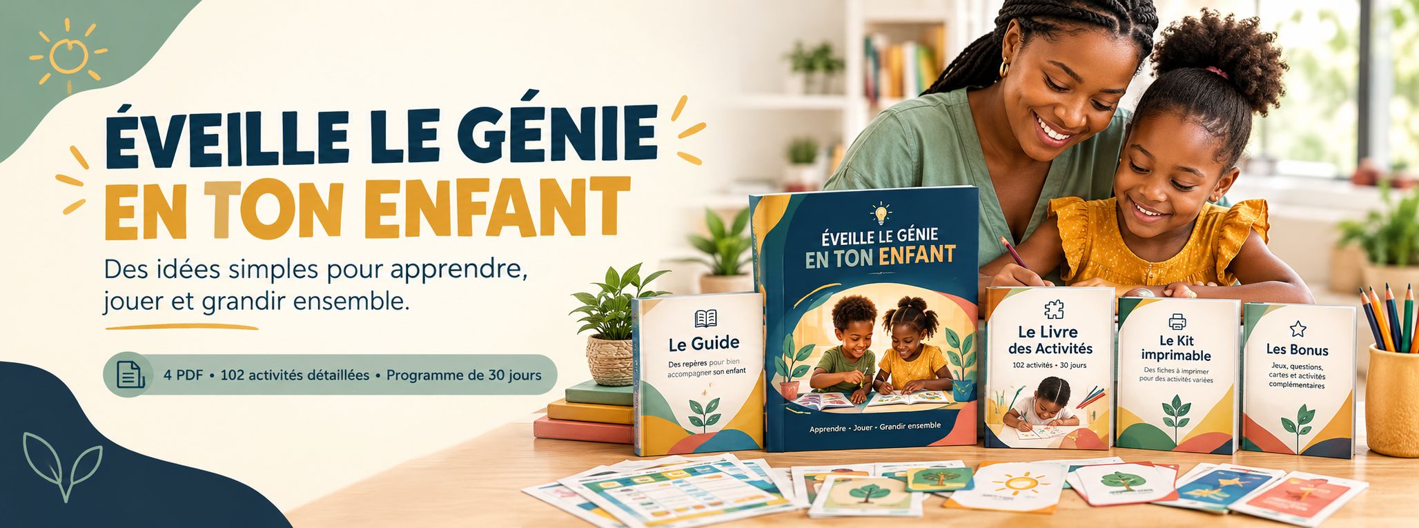 Éveille le Génie en Ton Enfant » : Pack Complet, Guide pour les parents d’enfants de 4 à 10 ans.