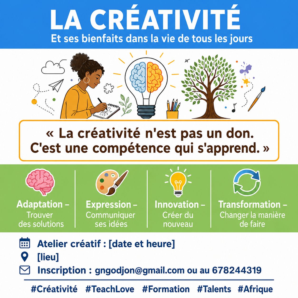 Masterclass les activités créatives pour stimuler l'intelligence des enfants
