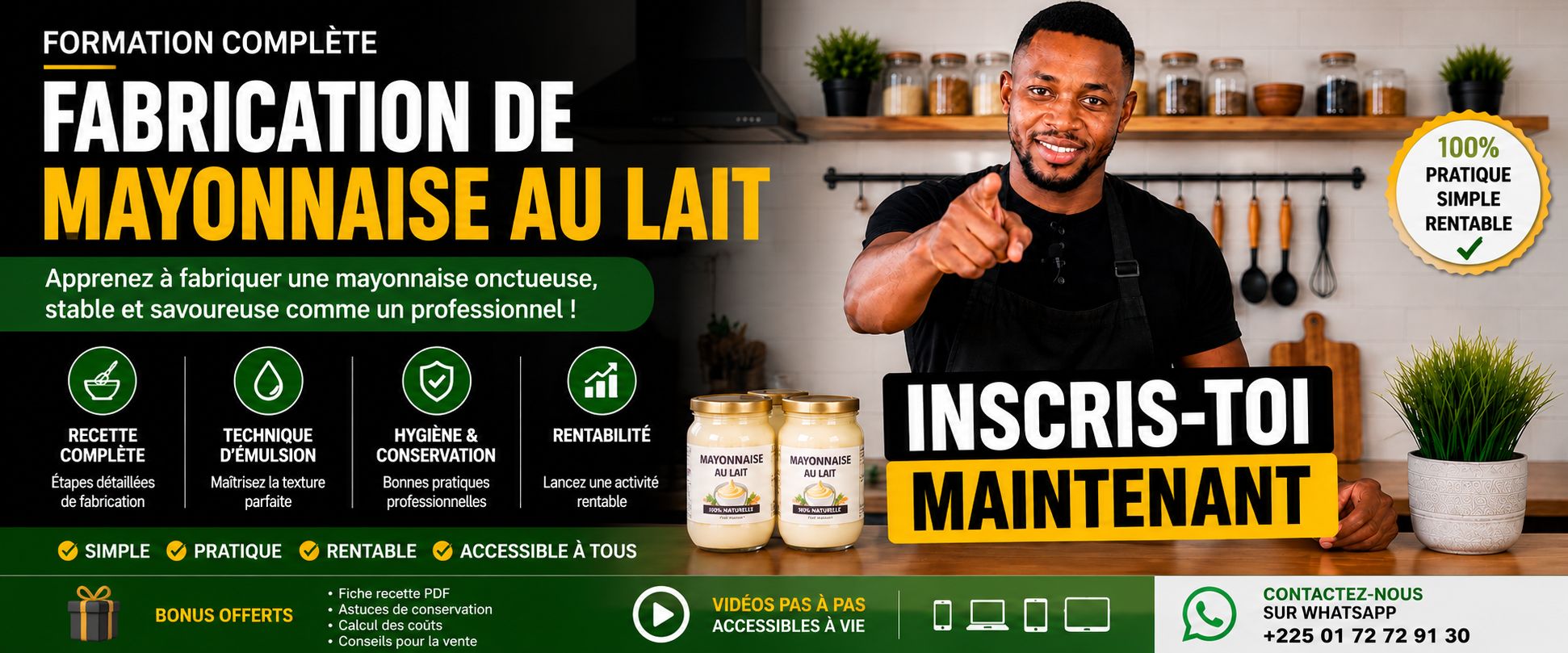 FABRICATION DE LA MAYONNAISE AU LAIT
