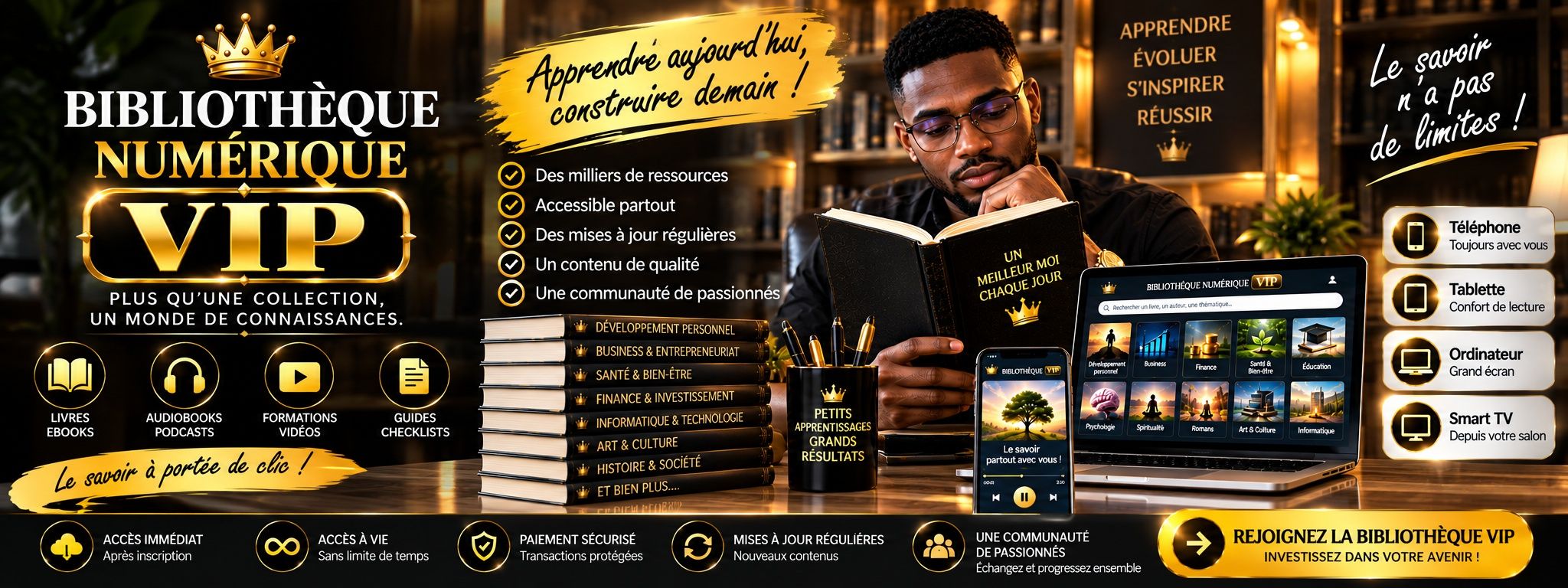 📚✨ BIBLIOTHÈQUE NUMÉRIQUE VIP PACK PREMIUM