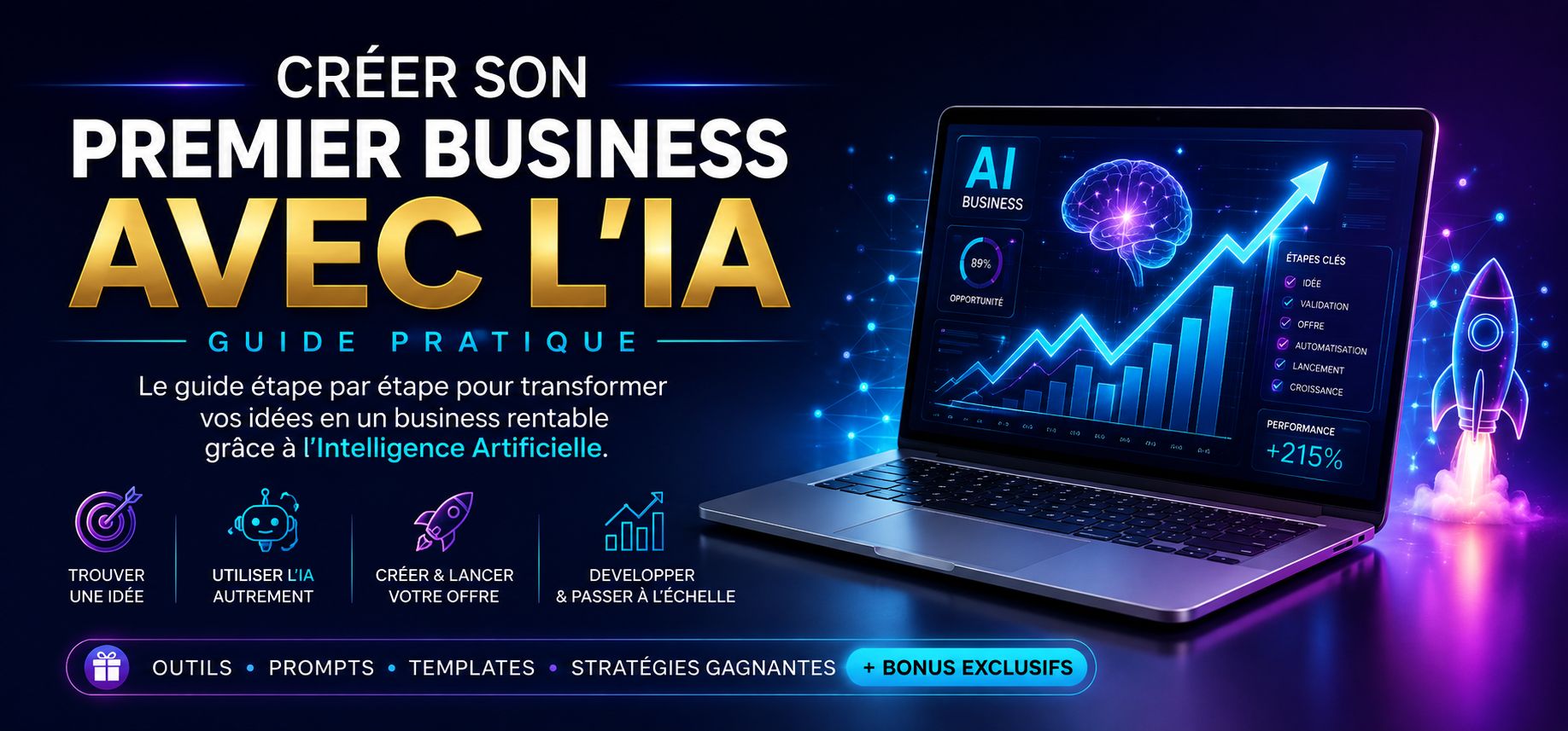 Créez un business IA simple et rentable — méthode pour entrepreneurs débutants