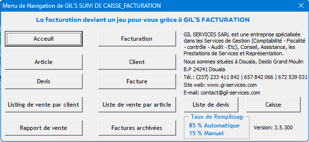 GIL’S SUIVI DE CAISSE_FACTURATION V3.5.300