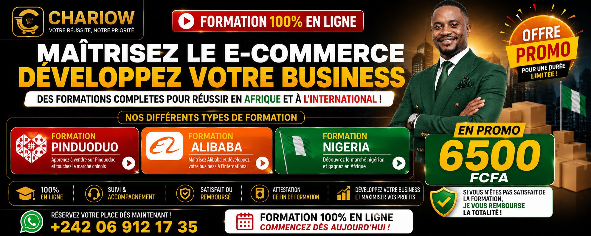 PACKS DE 3 FORMATION PINDUODUO ALIBABA ET NIGÉRIA