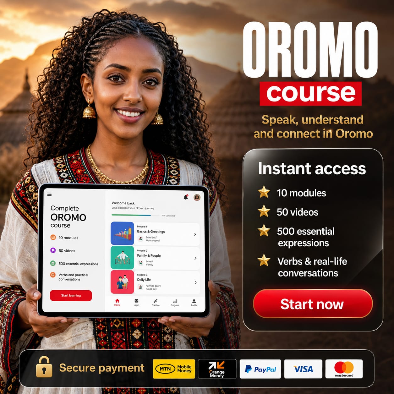 OROMO COURSE — Speak Oromo With Confidence, Culture & Real Conversations
