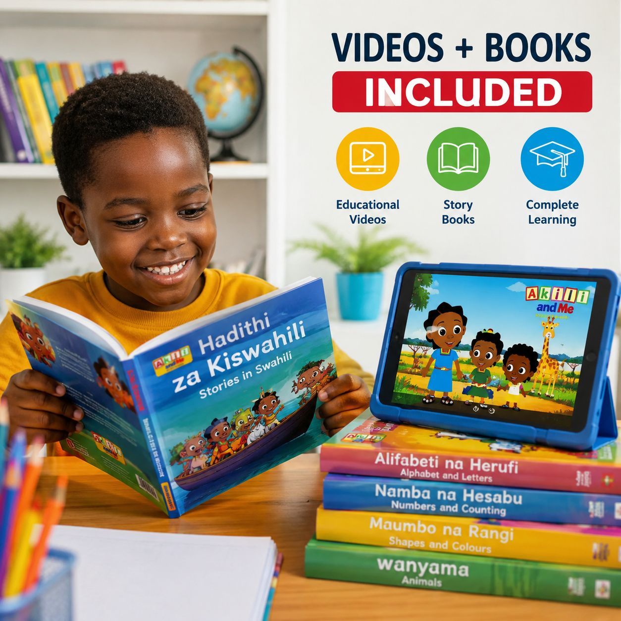 SWAHILI KIDS MEGA PACK:  250+ Educational Cartoons & Stories for Children