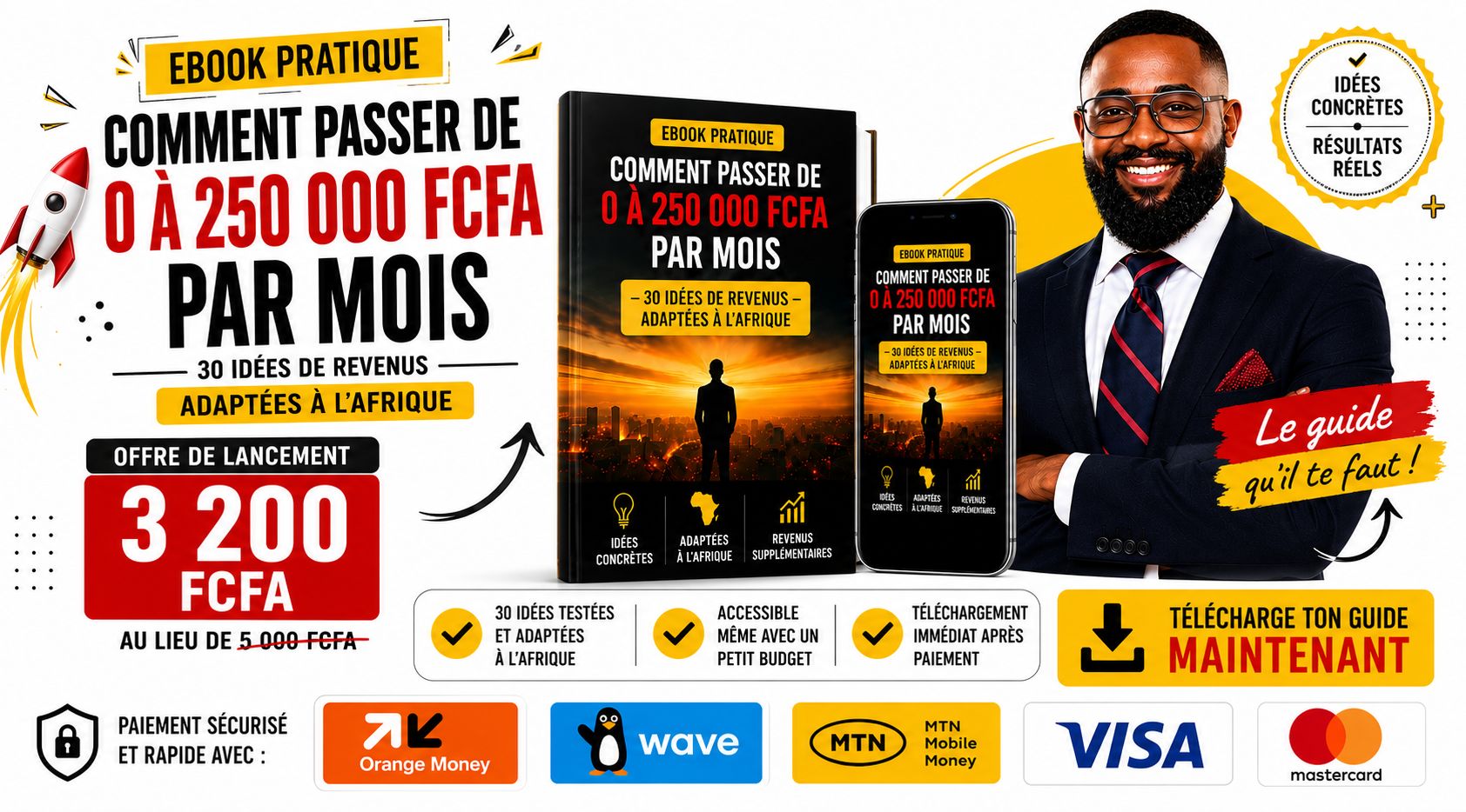 Comment passer de 0 à 250 000 FCFA par mois :  30 idées de revenus adaptées à l'Afrique