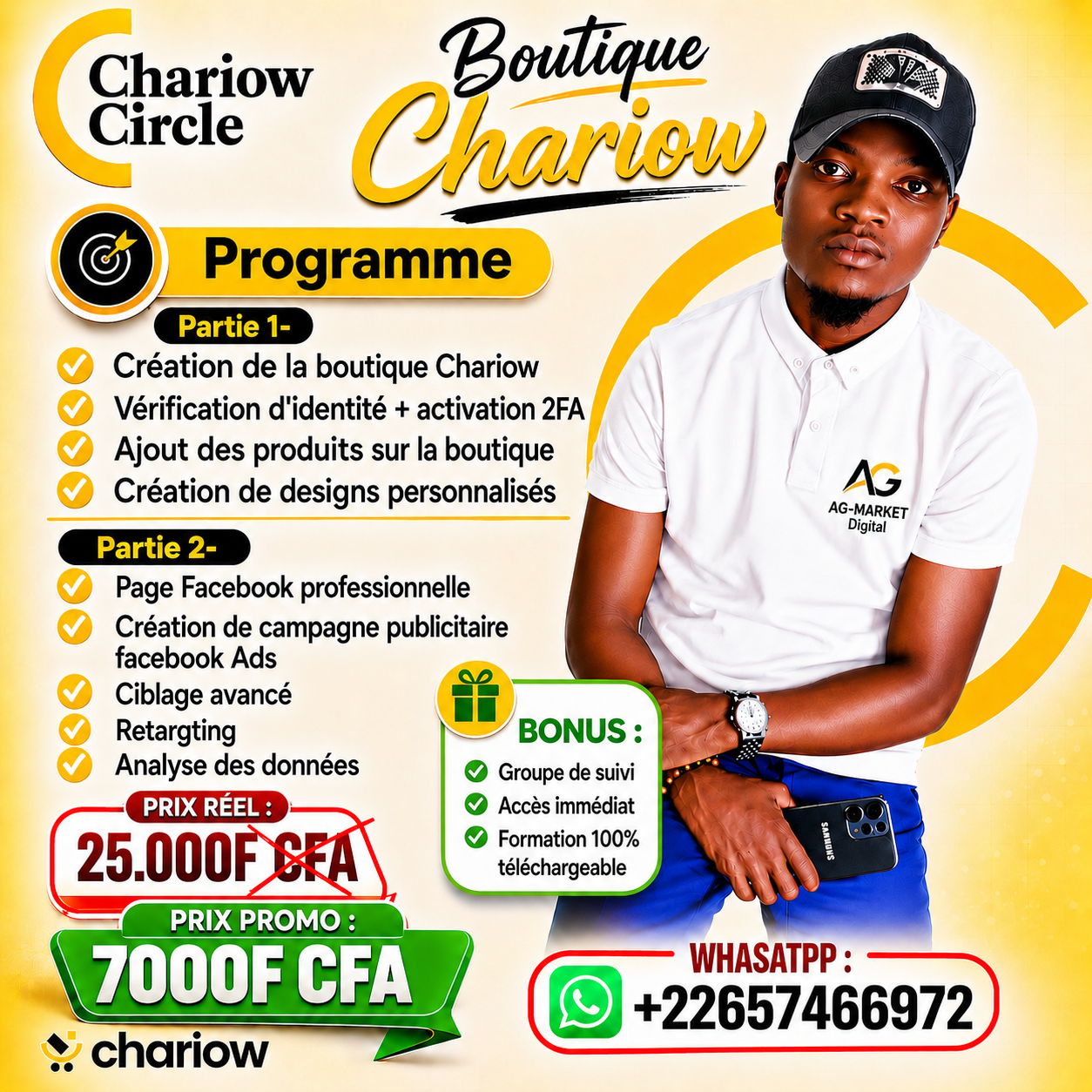 Lance ta Boutique Chariow et Commence à Gagner de l’Argent en Ligne !**