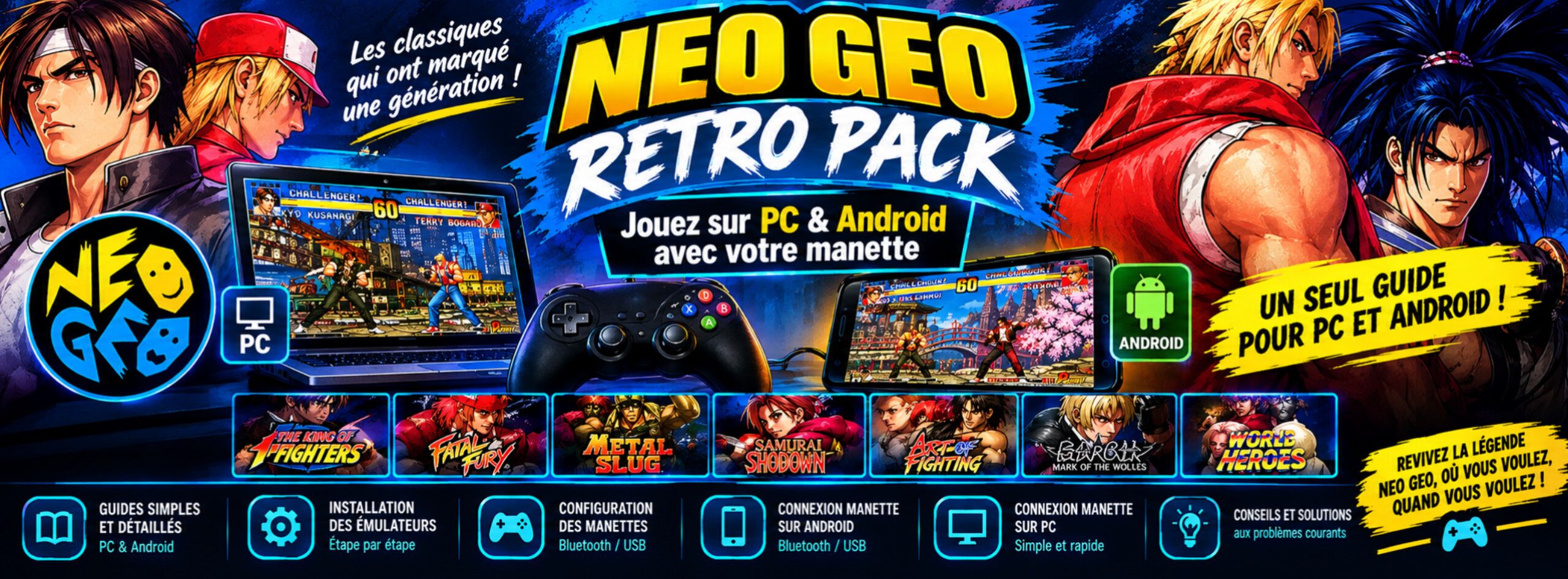 Neo Geo Retro Pack : Jouez sur PC & Android avec votre manette