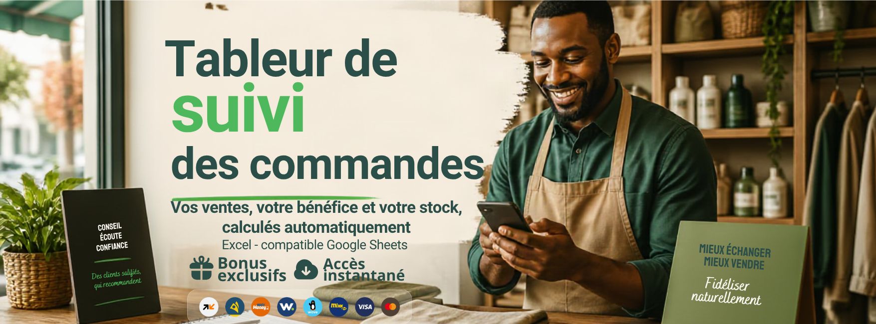 Tableur de suivi des commandes