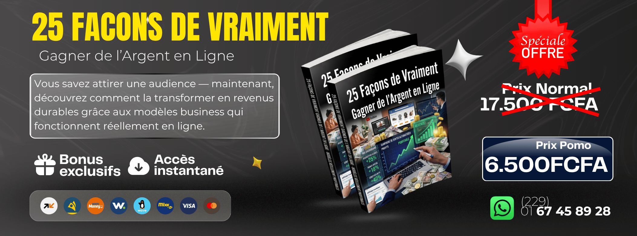 25 Façons de Vraiment  Gagner de l'Argent en Ligne