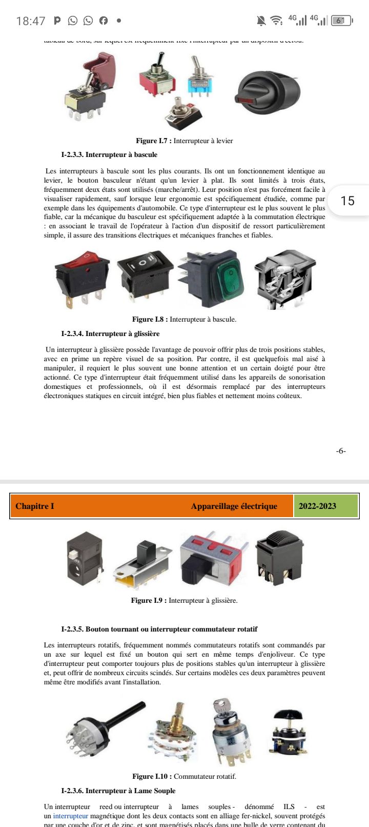 SCHÉMA ET APPAREILLAGE ÉLECTRIQUE