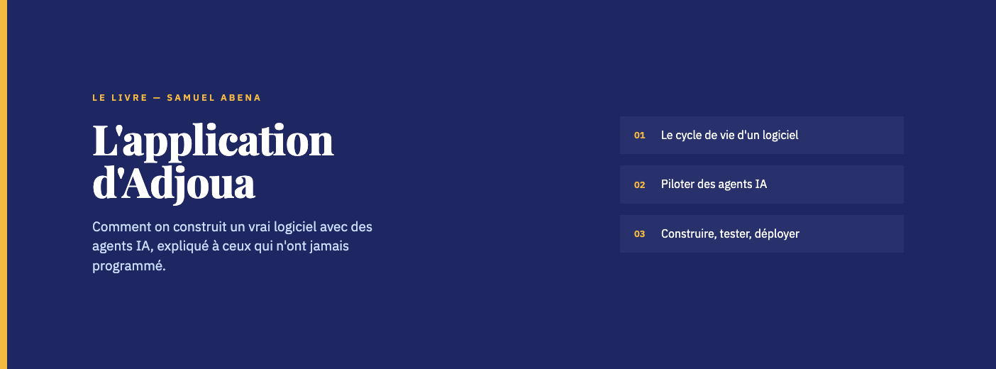 L'application d'Adjoua — Le livre
