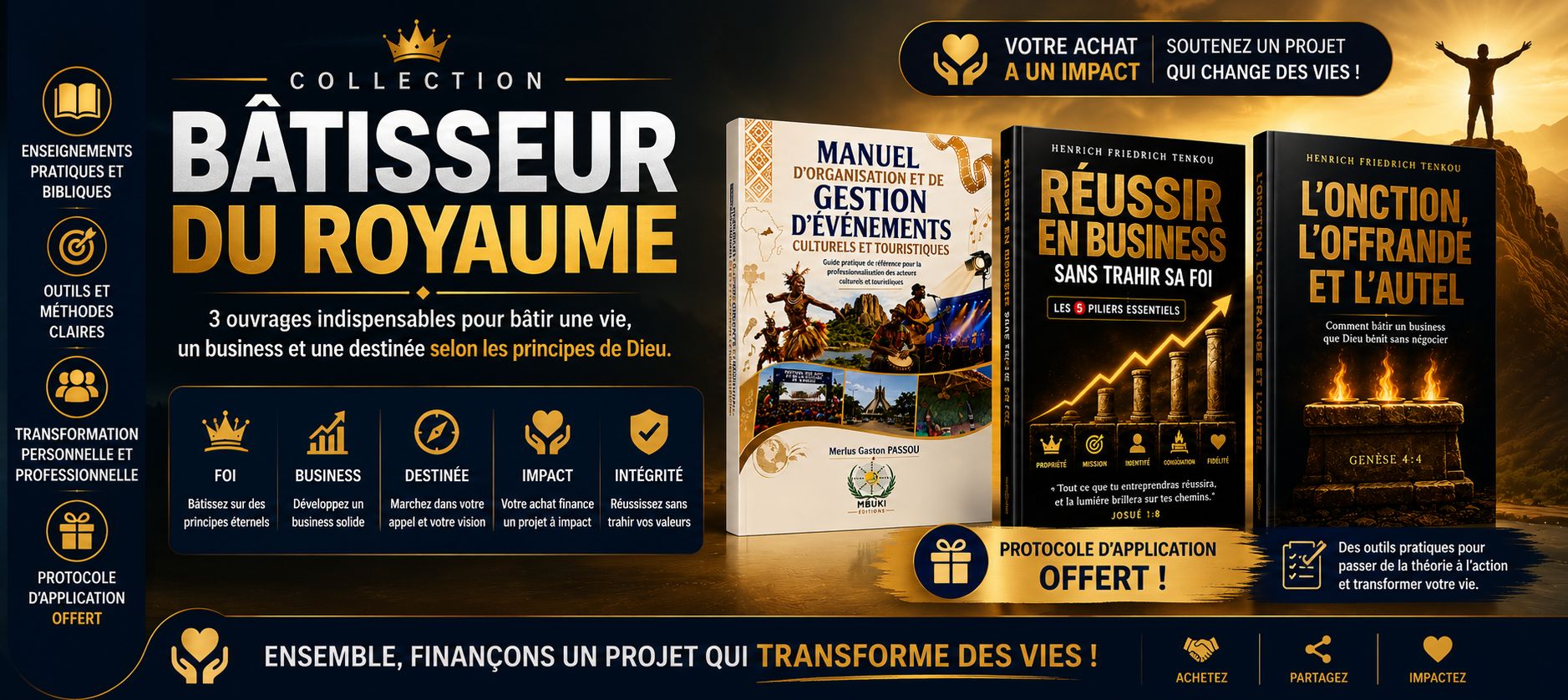 Les 3 ouvrages indispensables pour bâtir une vie, un business et une destinée selon Dieu.