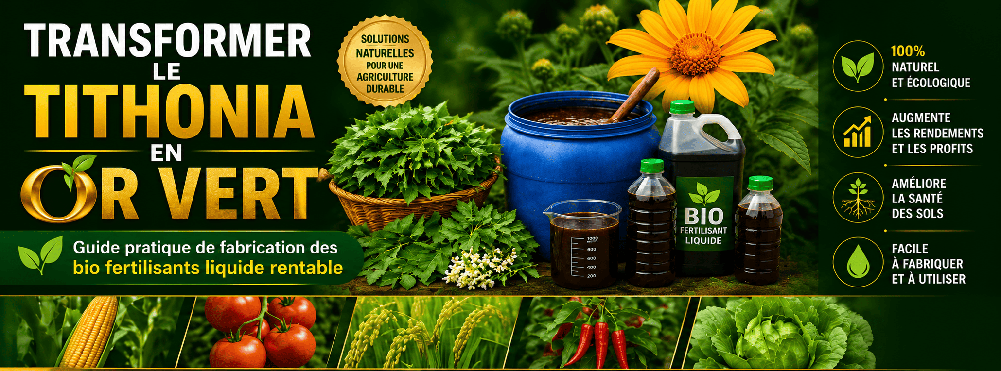 TRANSFORMER LE TITHONIA EN OR VERT, Le guide pratique pour fabriquer des biofertilisants