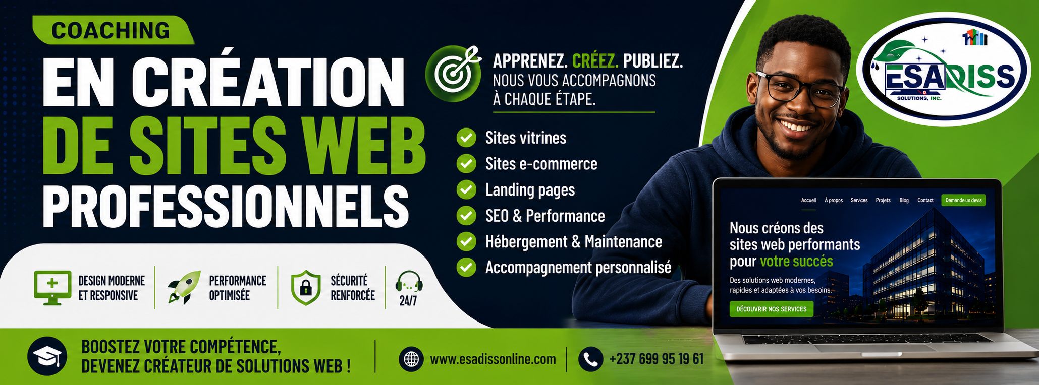 Coaching en création de sites web professionnels | ESADISS SARL ✅