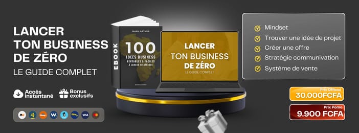 LANCER TON BUSINESS DE ZÉRO : Pack Formation + avec Ebook 100 idées business