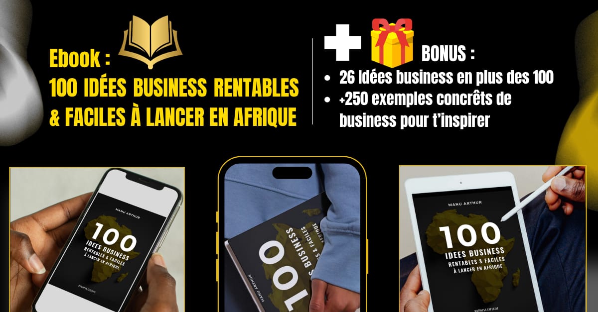 Ebook 100 IDÉES BUSINESS RENTABLES & FACILES À LANCER EN AFRIQUE