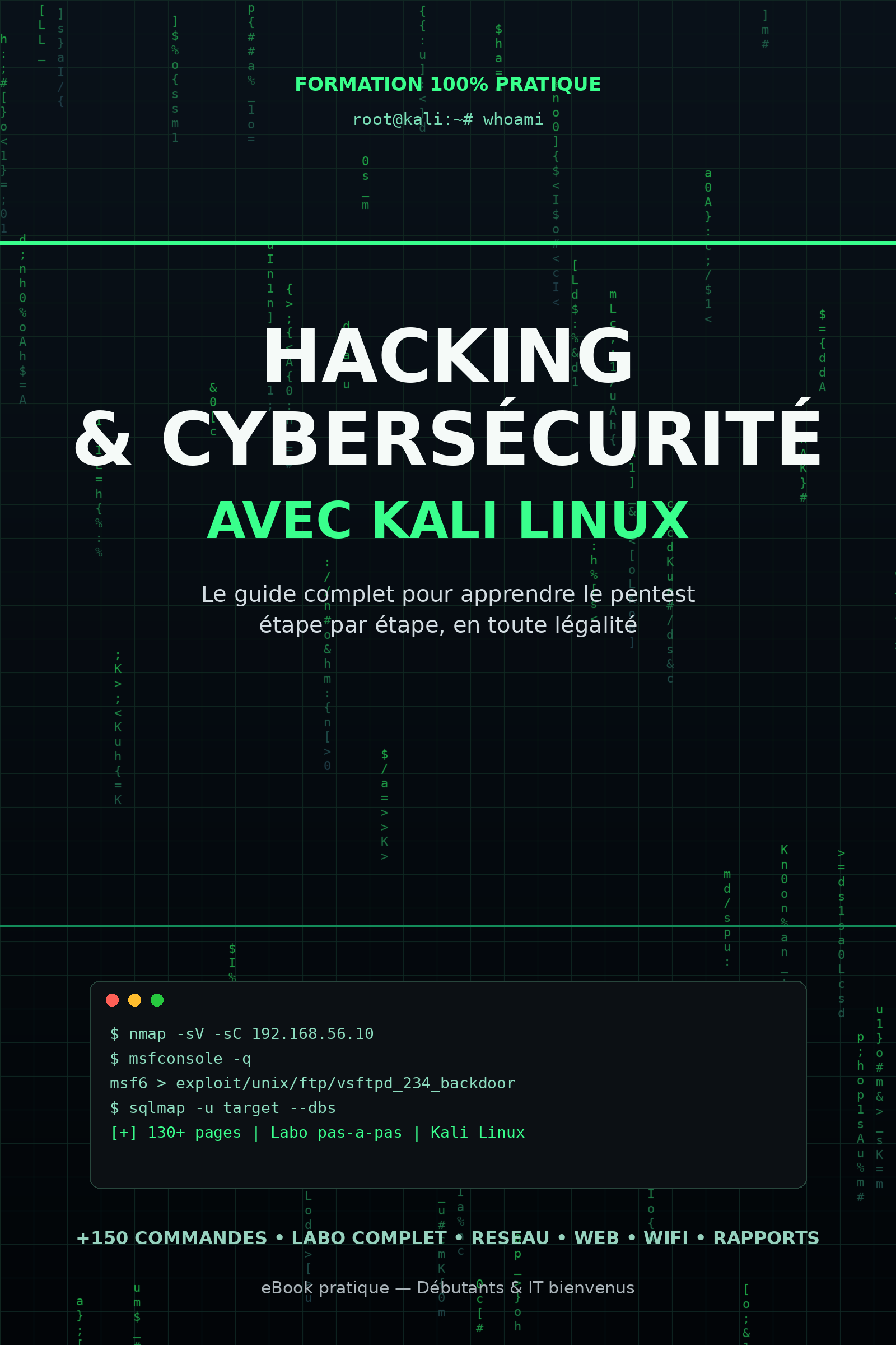 Hacking & Cybersécurité avec Kali Linux — Le Guide 100% Pratique
