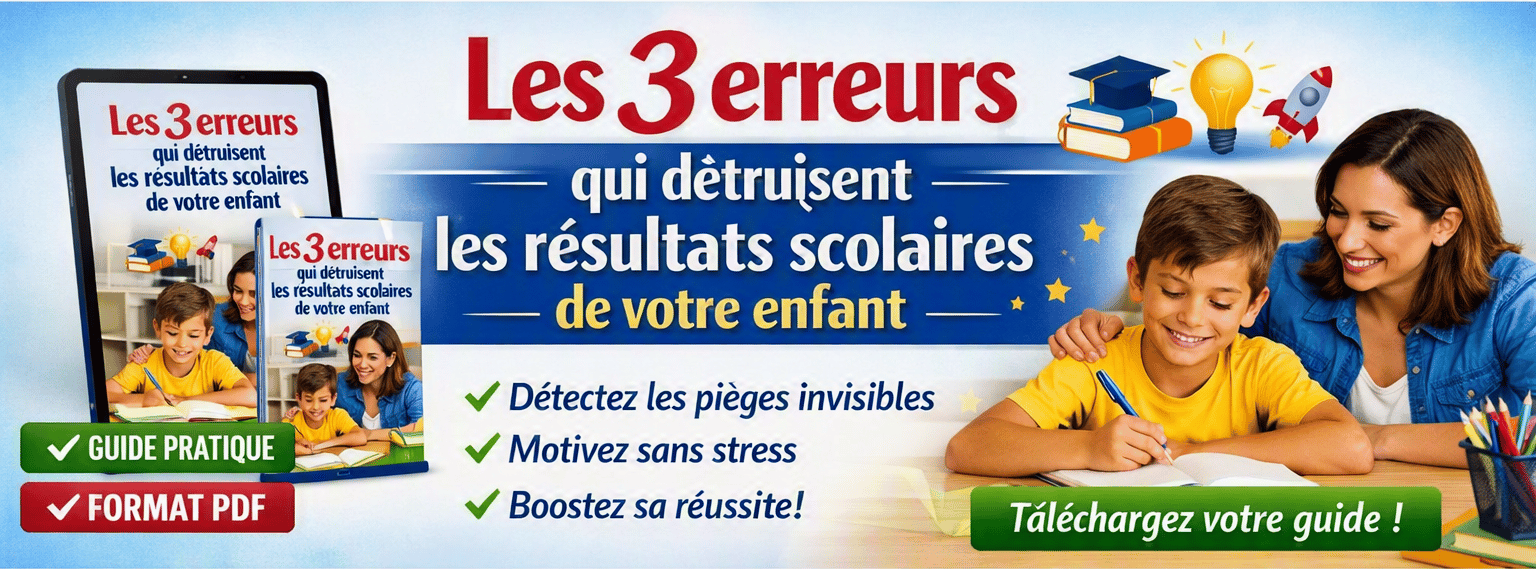 Les 3 erreurs qui détruisent les résultats scolaires de votre enfant