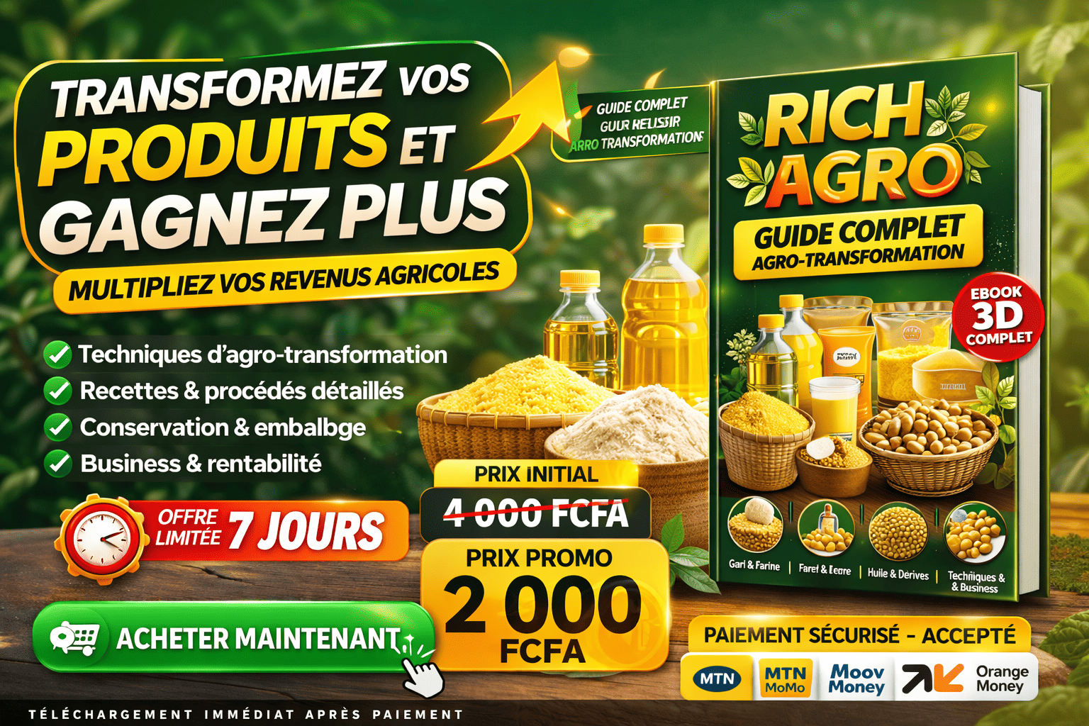 Guide d'Agro-Transformation: Créez des Produits à Forte Valeur Ajoutée