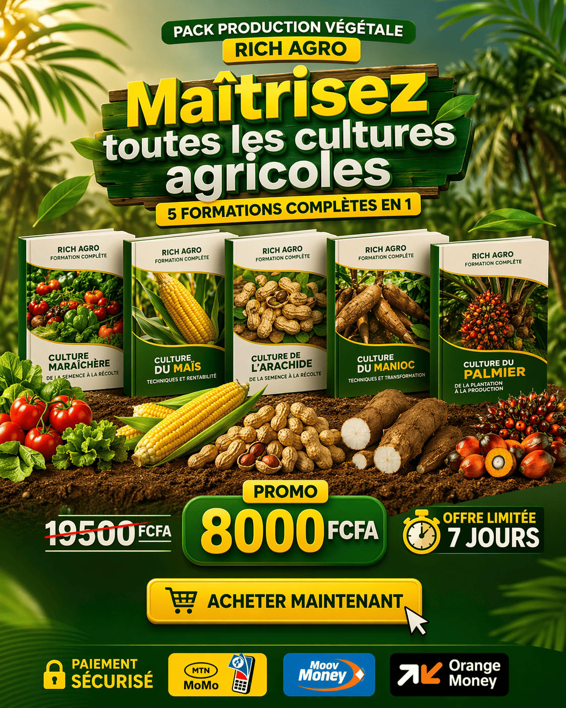 Formation Complète en Production Végétale : 5 Cours en 1 pour Cultiver Comme un Pro