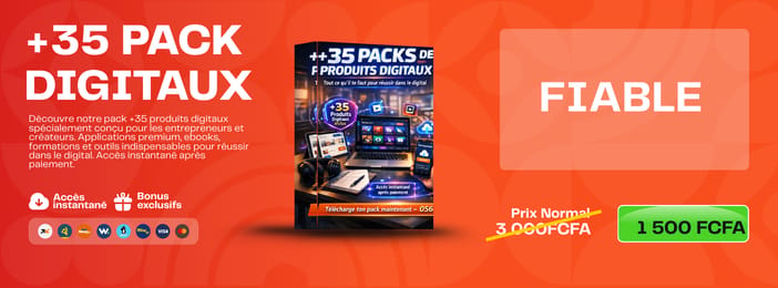 +35 PACKS DE PRODUITS DIGITAUX