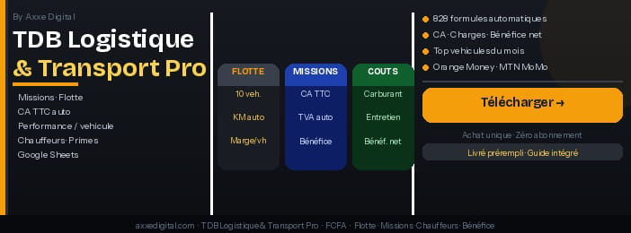 Template de Gestion Flottes de camions