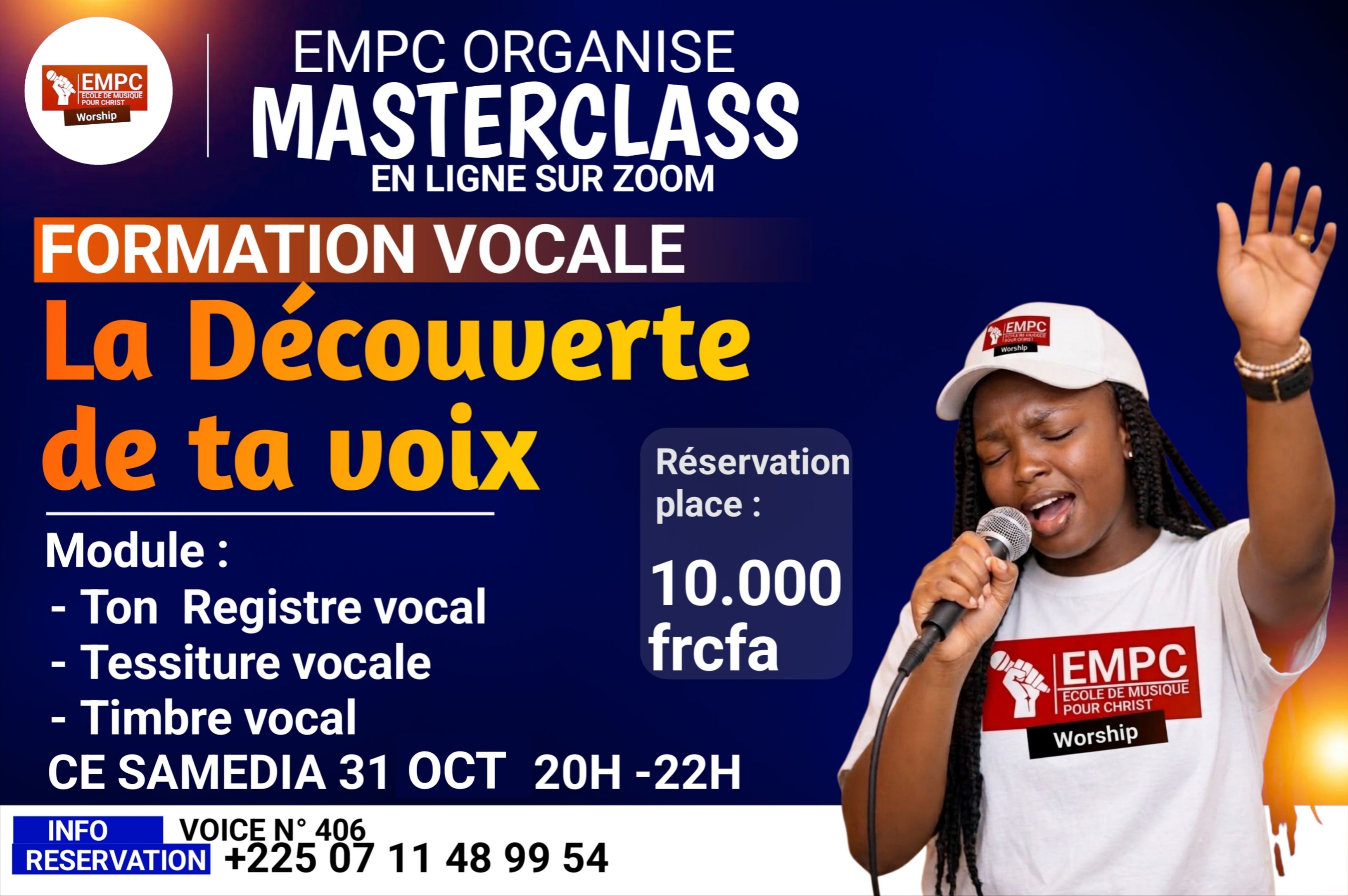INSCRIPTION MASTERCLASS VOCAL EMPC MUSIQUE