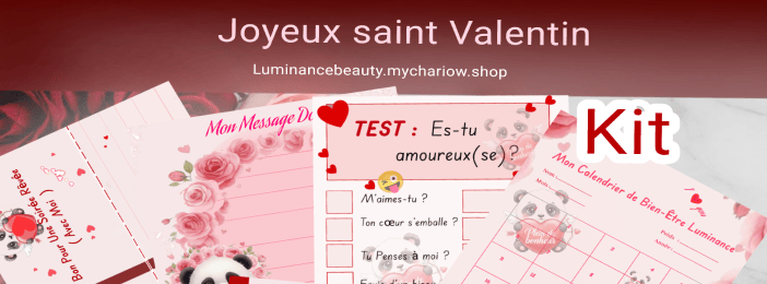 Kit cartes saint Valentin panda