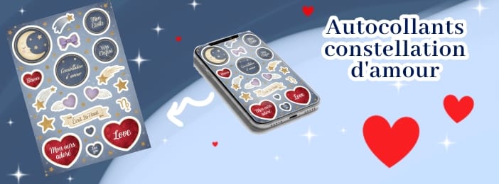 Autocollants constellation d'amour