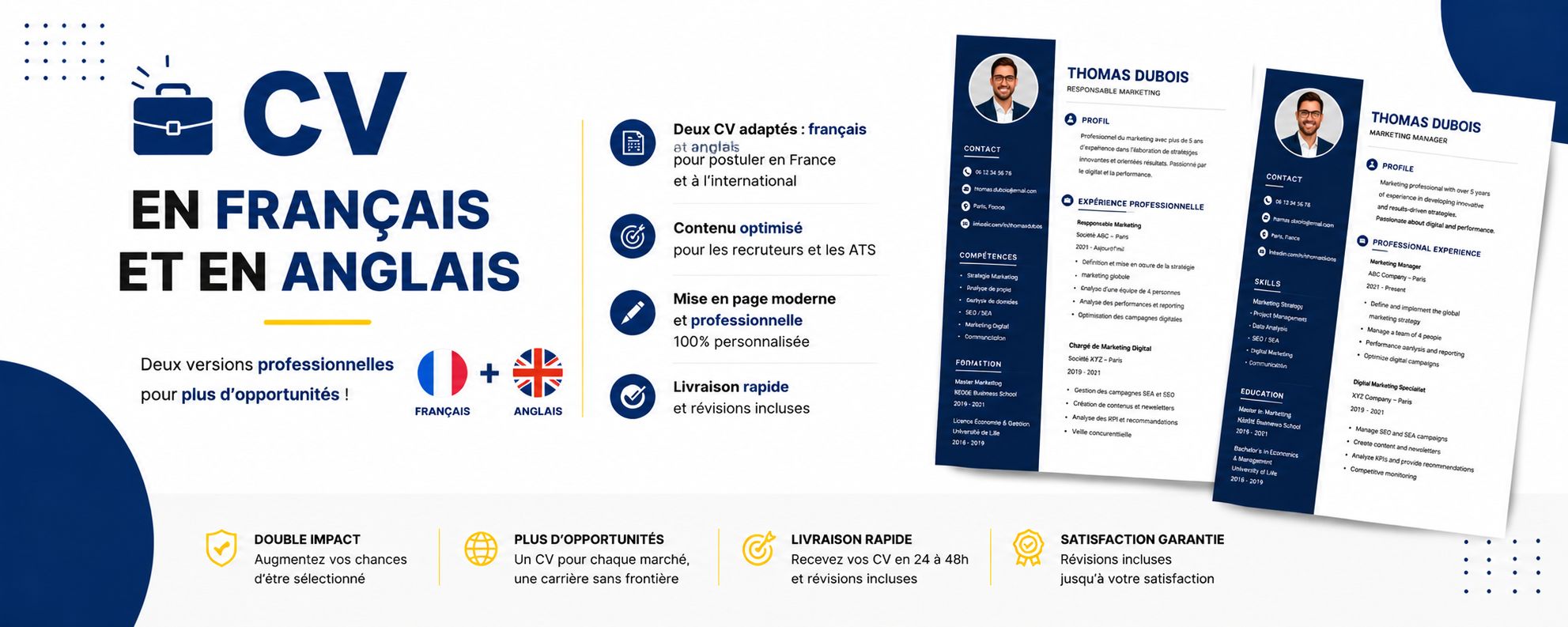 CV Pro en Français & Anglais