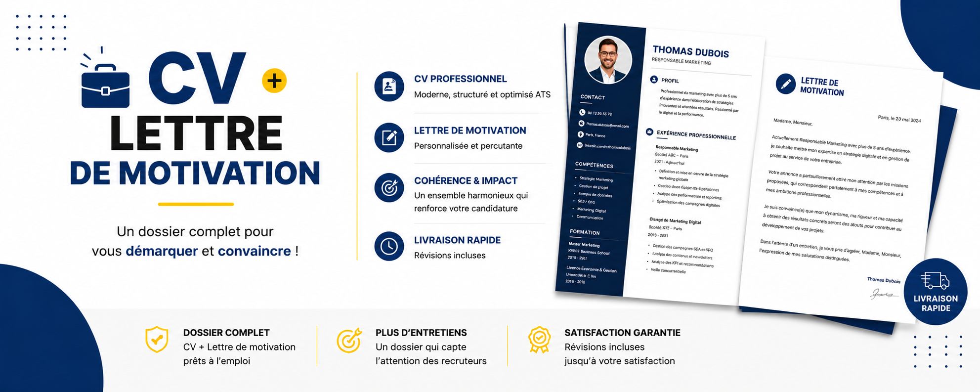 CV Professionnel et Lettre de Motivation