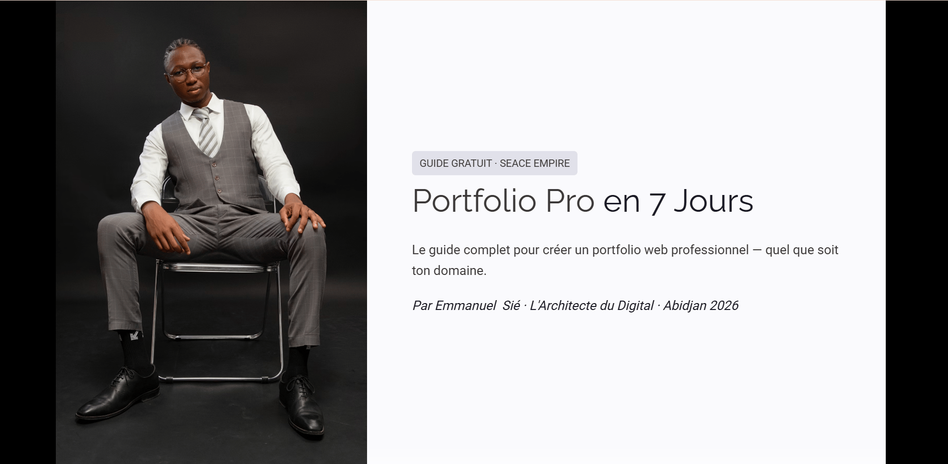 Portfolio Pro — Le système qui transforme ton talent en clients en 7 jours.