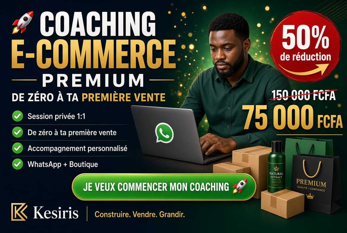 Coaching Ultra VIP : De Zéro à ton Premier Encaissement E-commerce
