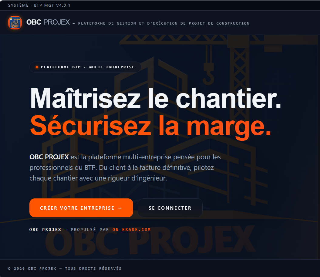 Logiciels : OBC PROJEX