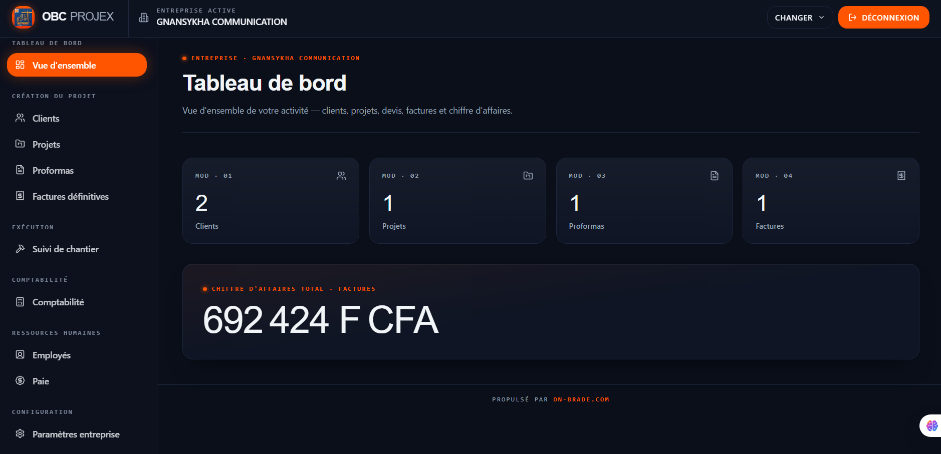 OBC PROJEX — Gestion et Exécution de Projet de Construction
