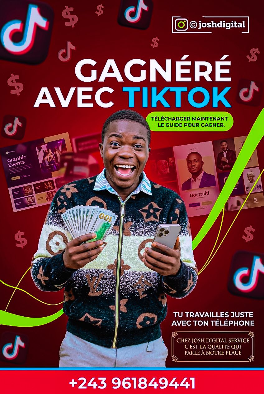 Gagné de l'argent avec tiktok  en Afrique