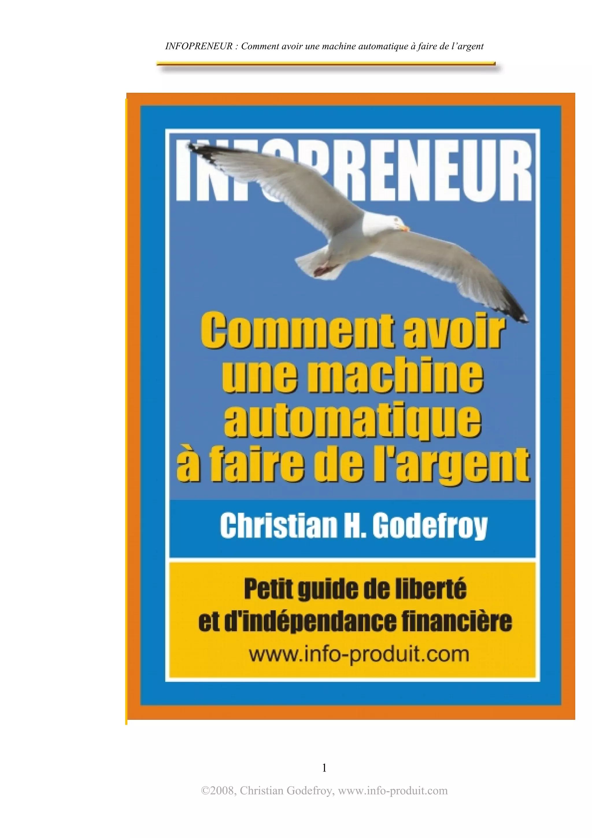 E.Book Devenir Infopreneur et gagner jusqu'à 10.000 euros/mois
