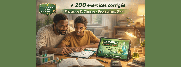 Annale COMPIL' PHYSIQUE-CHIMIE - Exercices & Corrigés - Classe de 3è