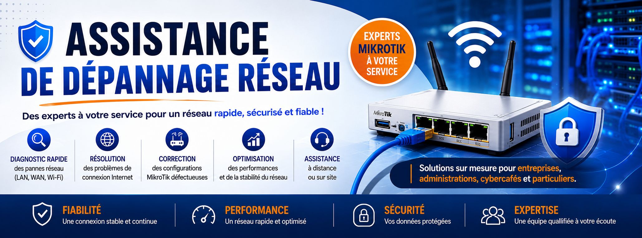 Assistance Réseau 24/7 : Diagnostics et Réparations Express