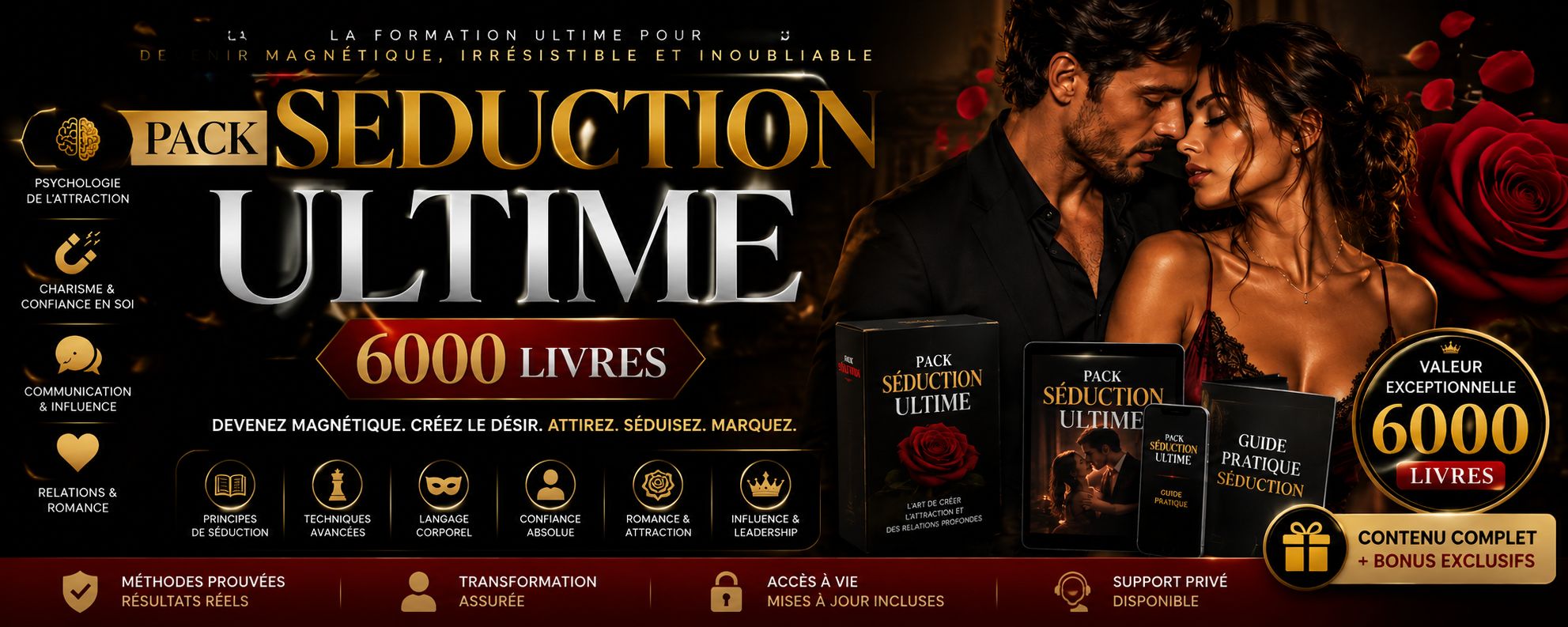 Pack Séduction Ultime - 6000 Livres, Logiciels & Formations