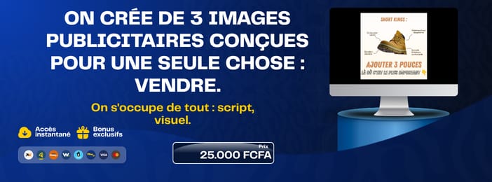 Service : Pack de 3 créatives images statiques pour votre produit ou service en 4 Jours