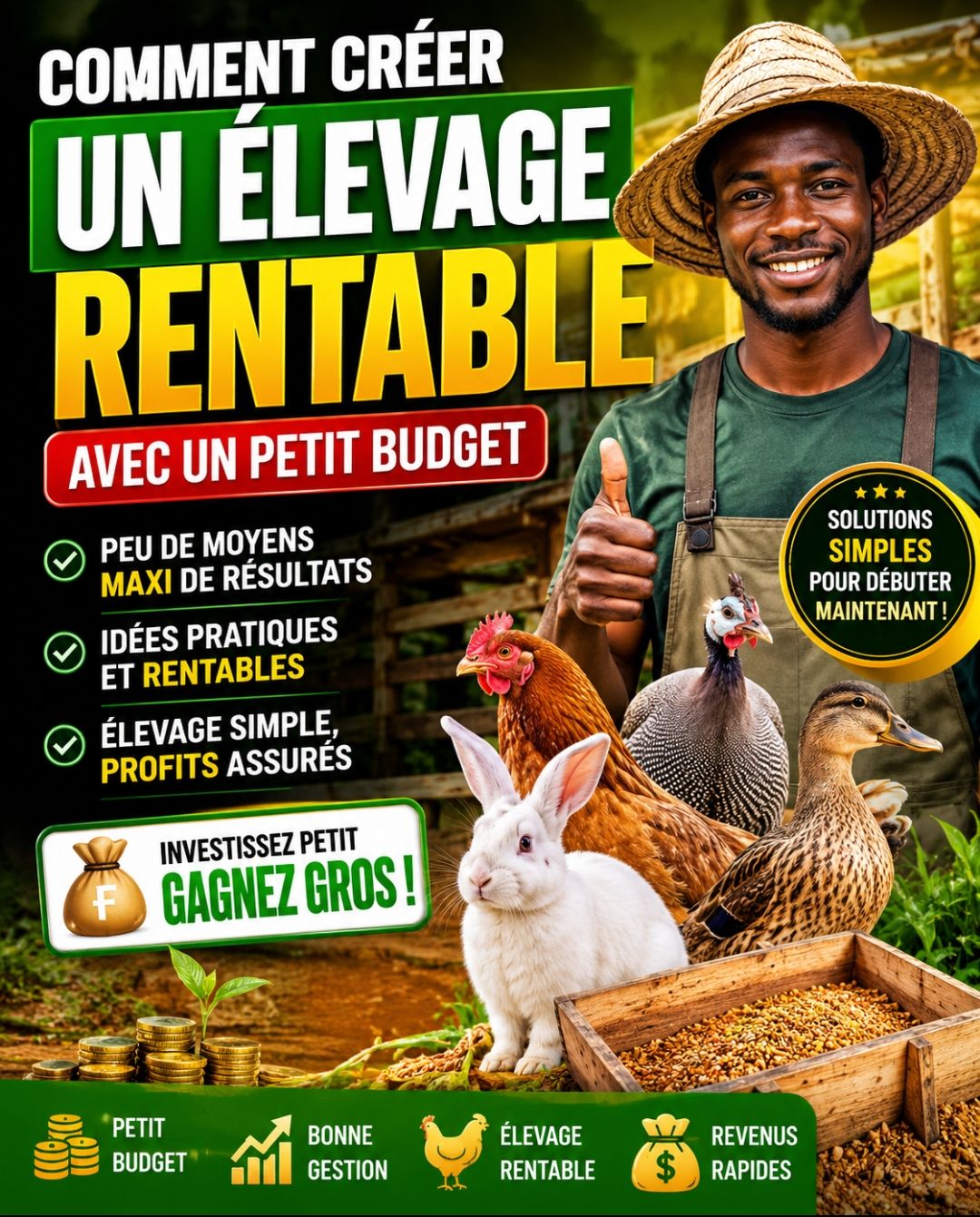 Comment créer un élevage rentable avec un petit budget