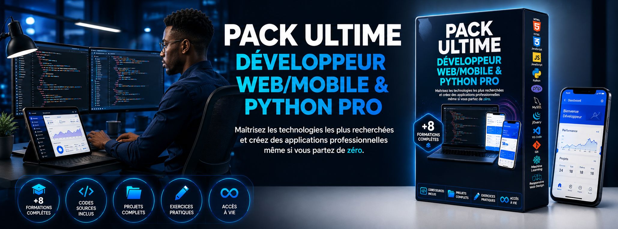 PACK ULTIME DÉVELOPPEUR WEB & PYTHON PRO™