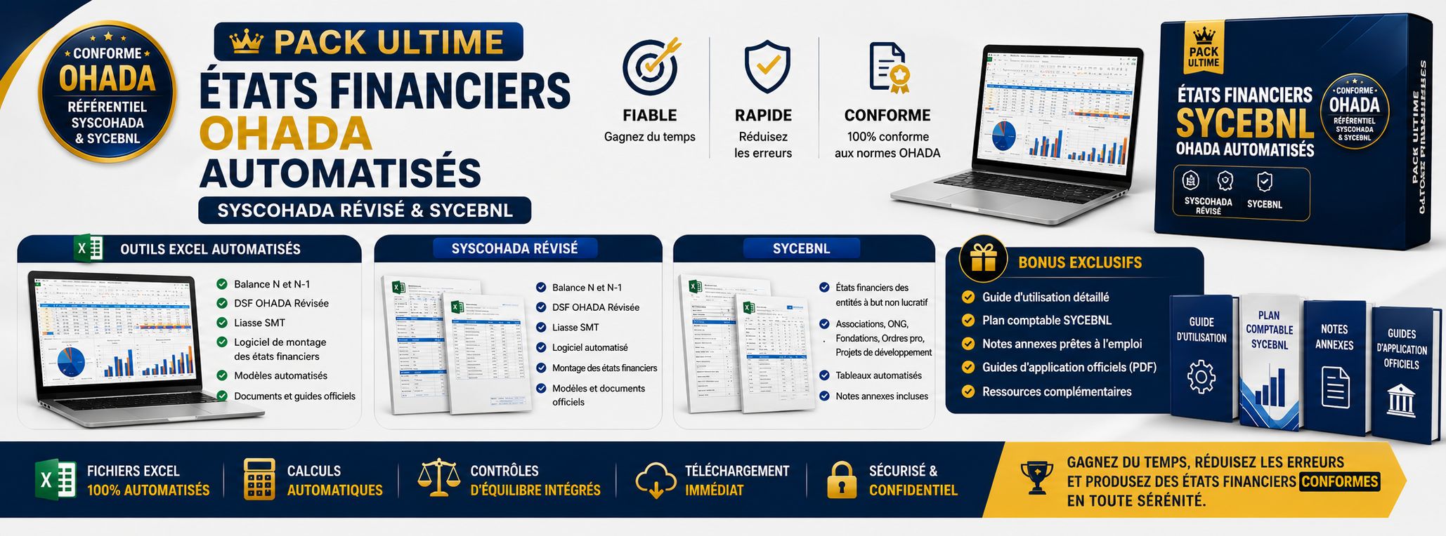 PACK ULTIME – États Financiers OHADA Automatisés (SYSCOHADA & SYCEBNL)