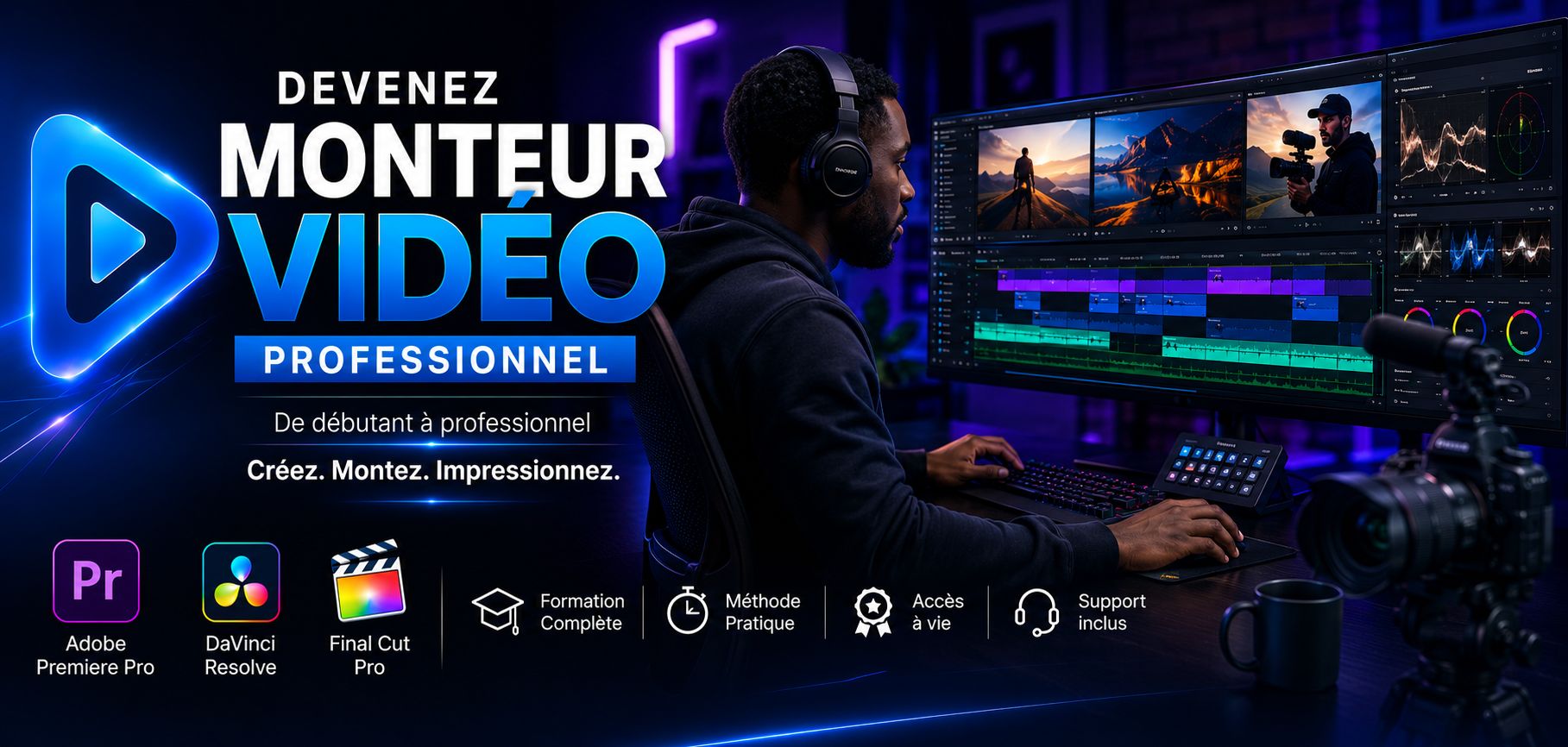 Devenez Monteur Vidéo Professionnel et Gagnez de l'Argent Grâce à Vos Compétences