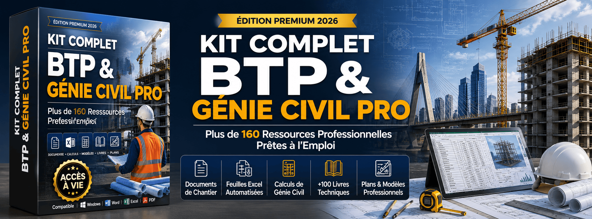Gagnez des Heures de Travail sur Chaque Projet Grâce au Kit BTP & Génie Civil le Plus Complet